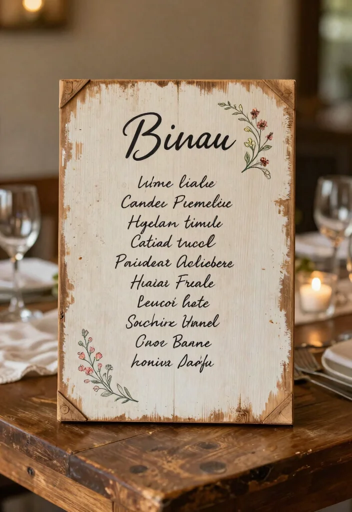 16 Wedding Signs Rustic Ideas With Cozy Charm 13 16 Wedding Signs Rustic Ideas With Cozy Charm - 3. Menu Boards 1