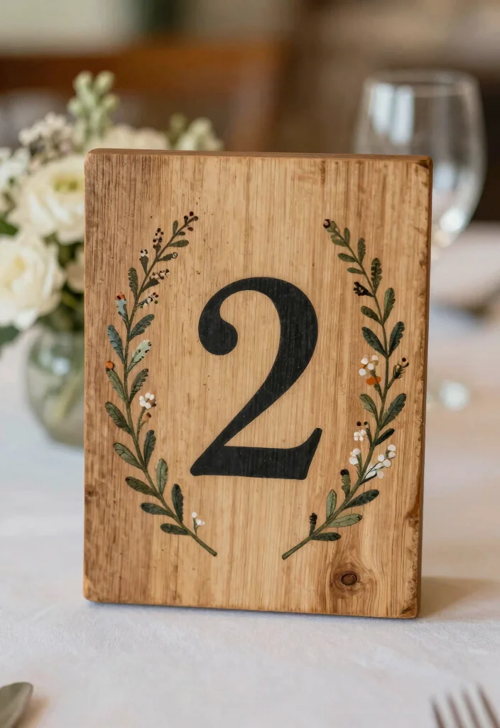 16 Wedding Signs Rustic Ideas With Cozy Charm 49 16 Wedding Signs Rustic Ideas With Cozy Charm - 9. Table Number Signs 1