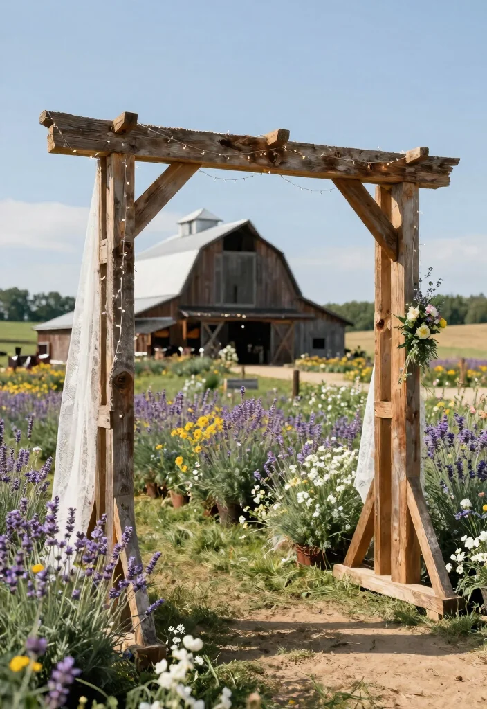 16 Wood Wedding Arch Ideas With Rustic Charm - 1. Classic Barnwood Arch 1