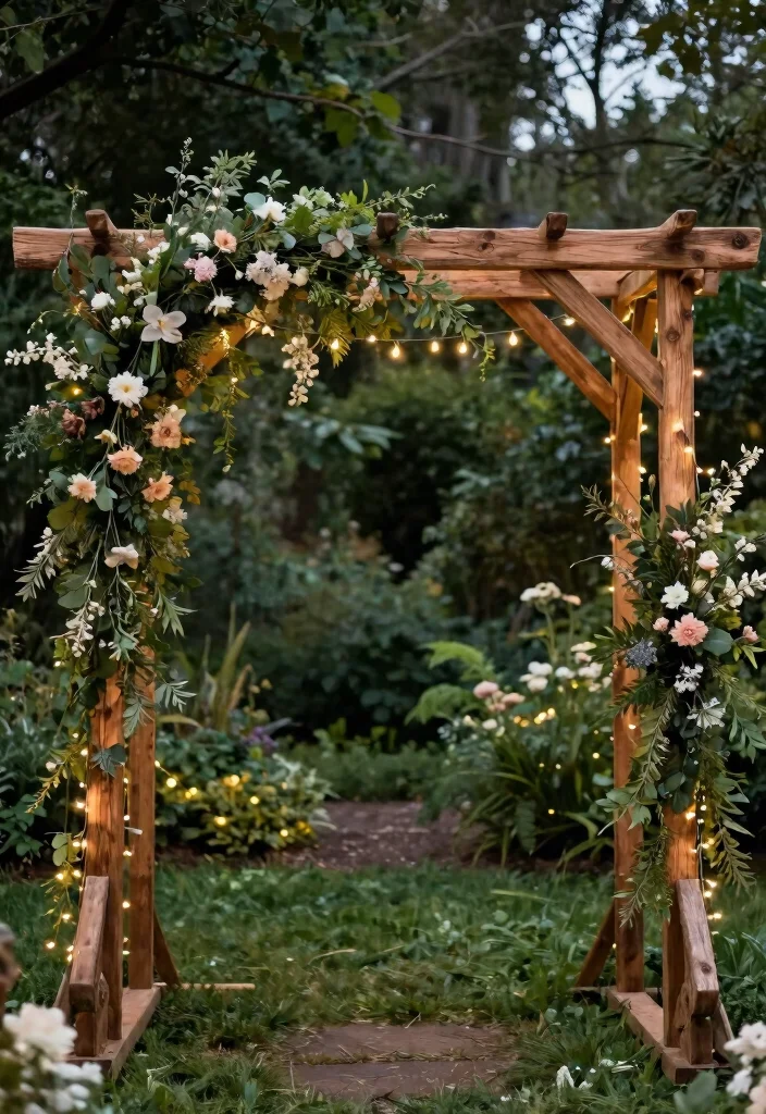 16 Wood Wedding Arch Ideas With Rustic Charm - 10. Rustic Round Arch 1