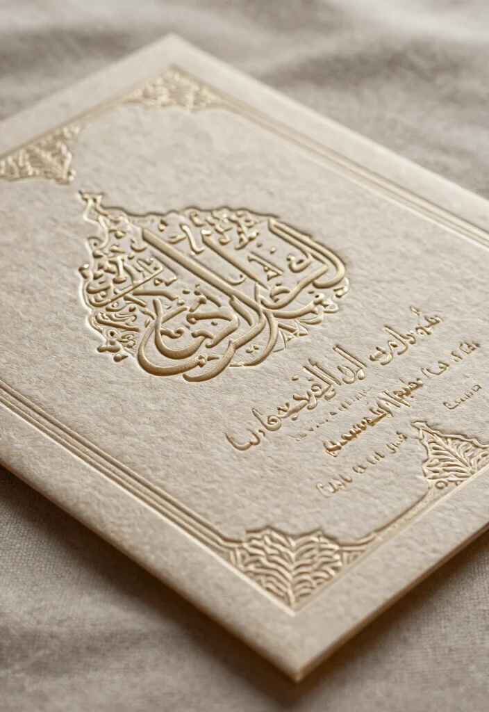 17 Arabic Wedding Invitations Ideas With Cultural Detail 40 17 Arabic Wedding Invitations Ideas With Cultural Detail - 12. Embossed Details 1