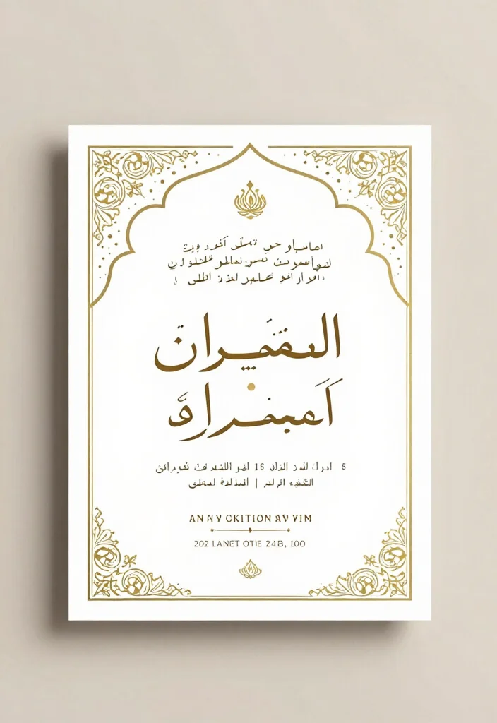 17 Arabic Wedding Invitations Ideas With Cultural Detail 53 17 Arabic Wedding Invitations Ideas With Cultural Detail - 15. Hybrid Designs Combining Modern and Traditional 1