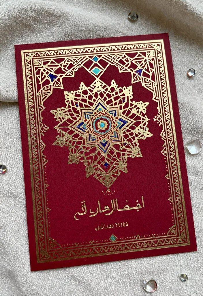17 Arabic Wedding Invitations Ideas With Cultural Detail 14 17 Arabic Wedding Invitations Ideas With Cultural Detail - 4. Geometric Patterns 1