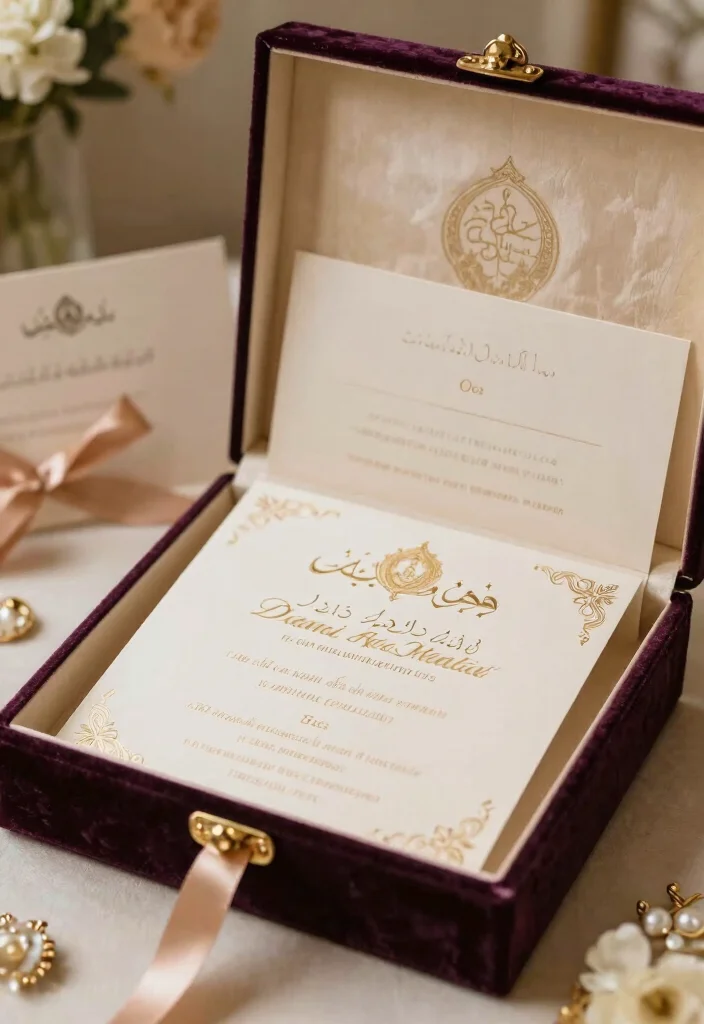 17 Arabic Wedding Invitations Ideas With Cultural Detail 26 17 Arabic Wedding Invitations Ideas With Cultural Detail - 6. Luxurious Boxed Invitations 1