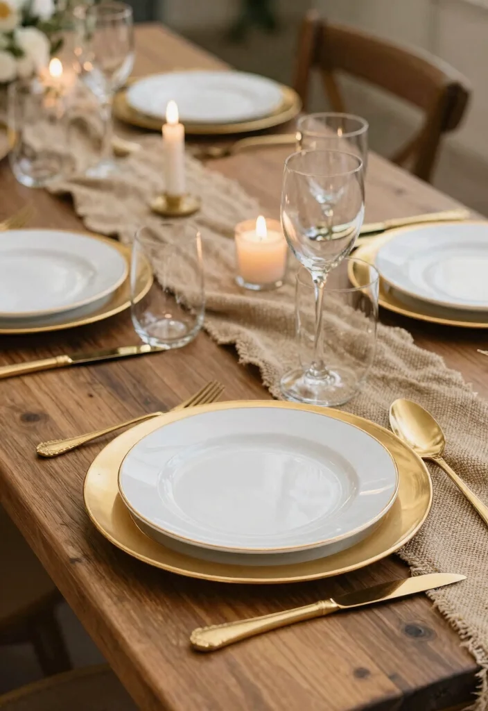 17 Autumn Wedding Table Ideas With Warm Seasonal Beauty 41 17 Autumn Wedding Table Ideas With Warm Seasonal Beauty - 11. Touches of Gold 1