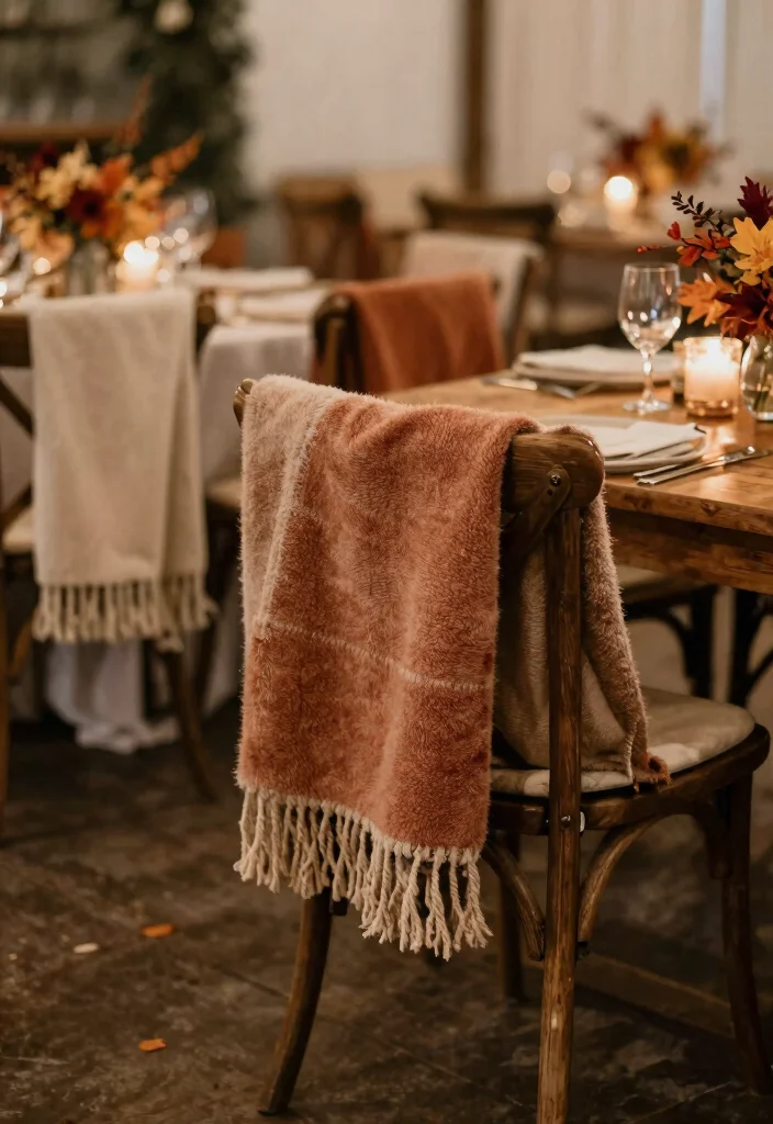 17 Autumn Wedding Table Ideas With Warm Seasonal Beauty 46 17 Autumn Wedding Table Ideas With Warm Seasonal Beauty - 16. Cozy Throw Blankets 1