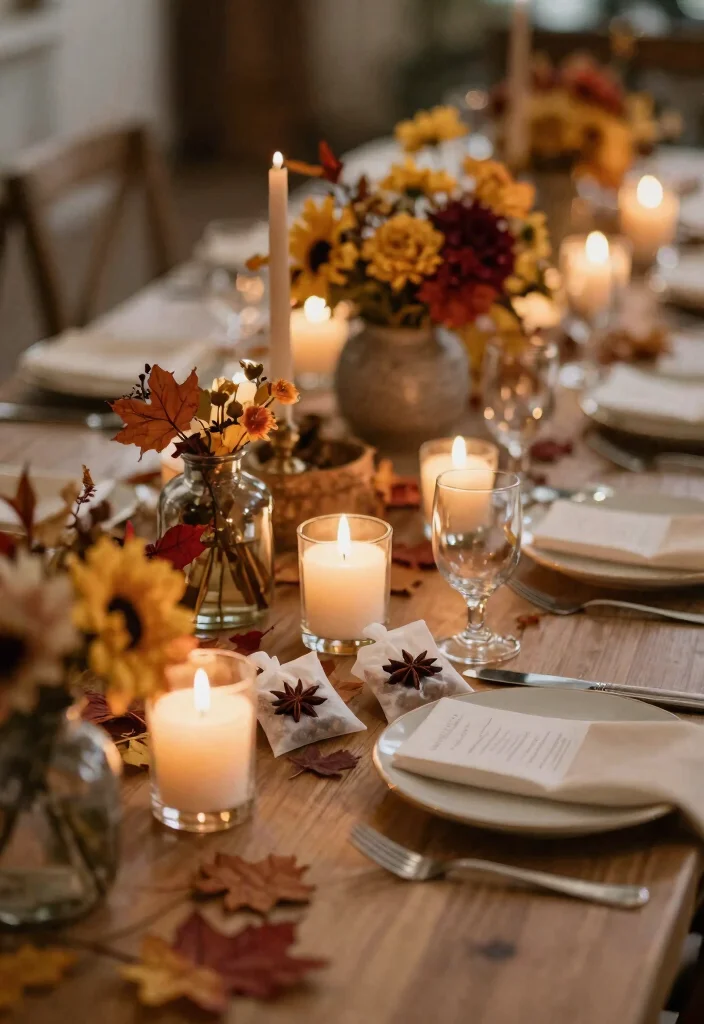 17 Autumn Wedding Table Ideas With Warm Seasonal Beauty 57 17 Autumn Wedding Table Ideas With Warm Seasonal Beauty - 17. Scented Elements 1