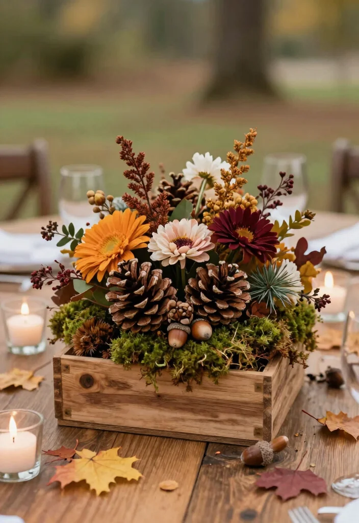 17 Autumn Wedding Table Ideas With Warm Seasonal Beauty 26 17 Autumn Wedding Table Ideas With Warm Seasonal Beauty - 6. Nature-Inspired Centerpieces 1