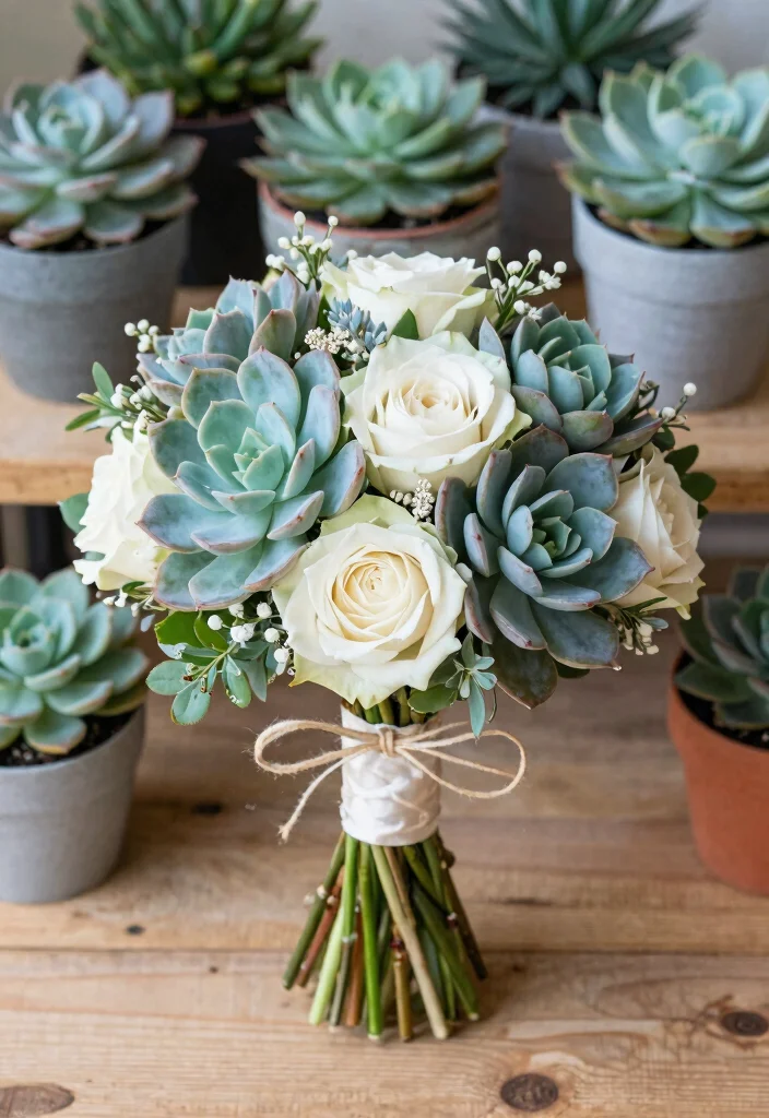 17 Civil Wedding Flowers Ideas With Simple Beauty 4 17 Civil Wedding Flowers Ideas With Simple Beauty - 4. Succulent Bouquets 1