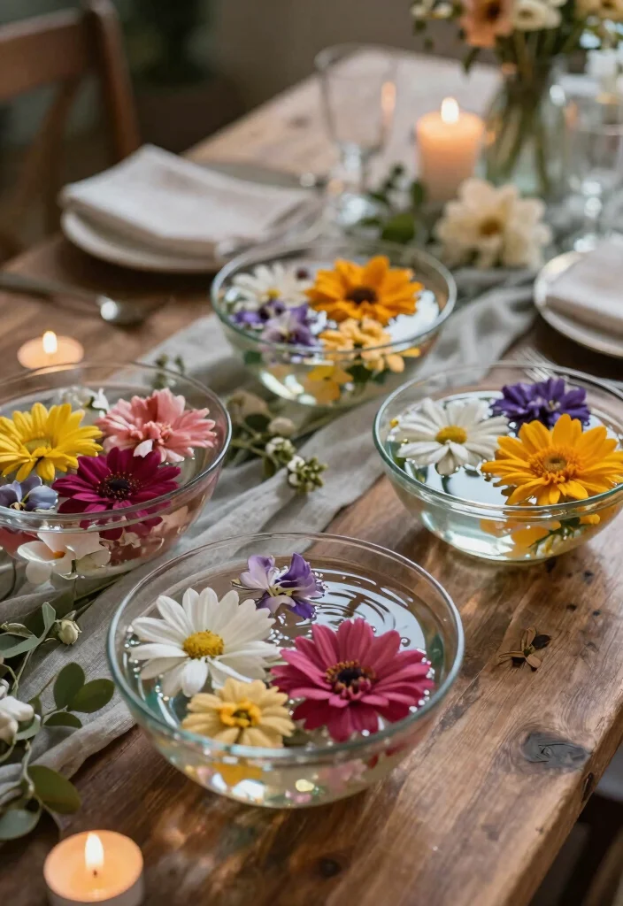 17 Civil Wedding Flowers Ideas With Simple Beauty 26 17 Civil Wedding Flowers Ideas With Simple Beauty - 6. Floating Floral Centerpieces 1