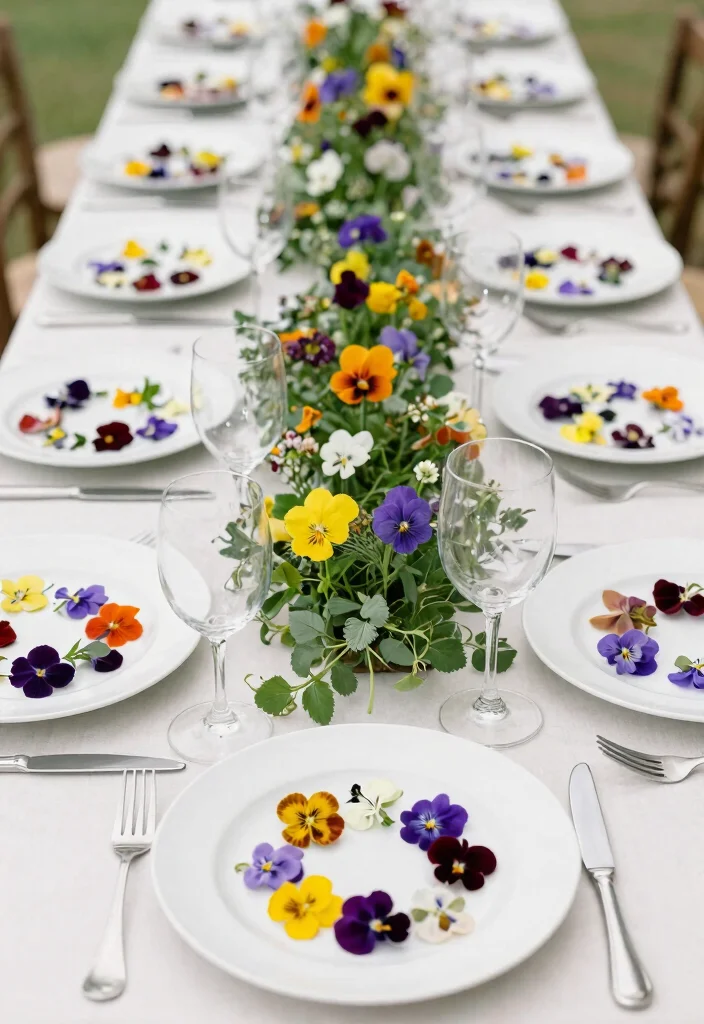 17 Civil Wedding Flowers Ideas With Simple Beauty 37 17 Civil Wedding Flowers Ideas With Simple Beauty - 7. Edible Flower Touches 1