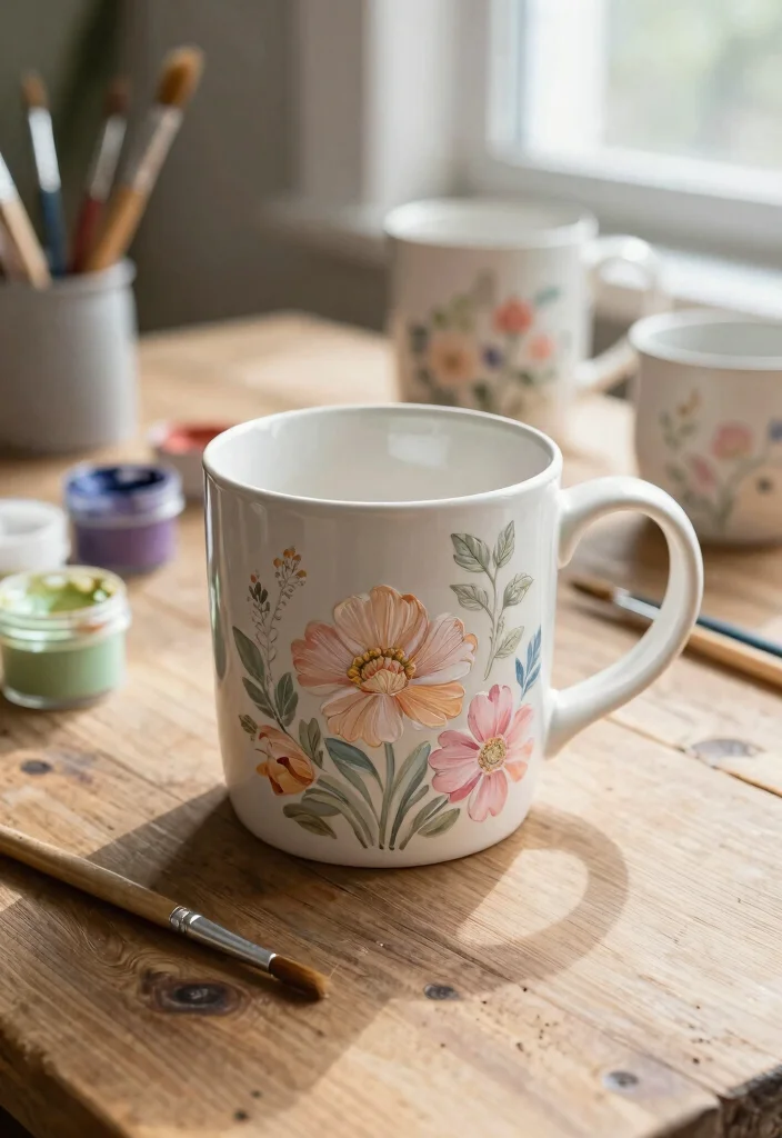 17 Mug Wedding Favors Ideas That Feel Cozy & Cute - 1. Rustic Charm with Hand-Painted Mugs 1