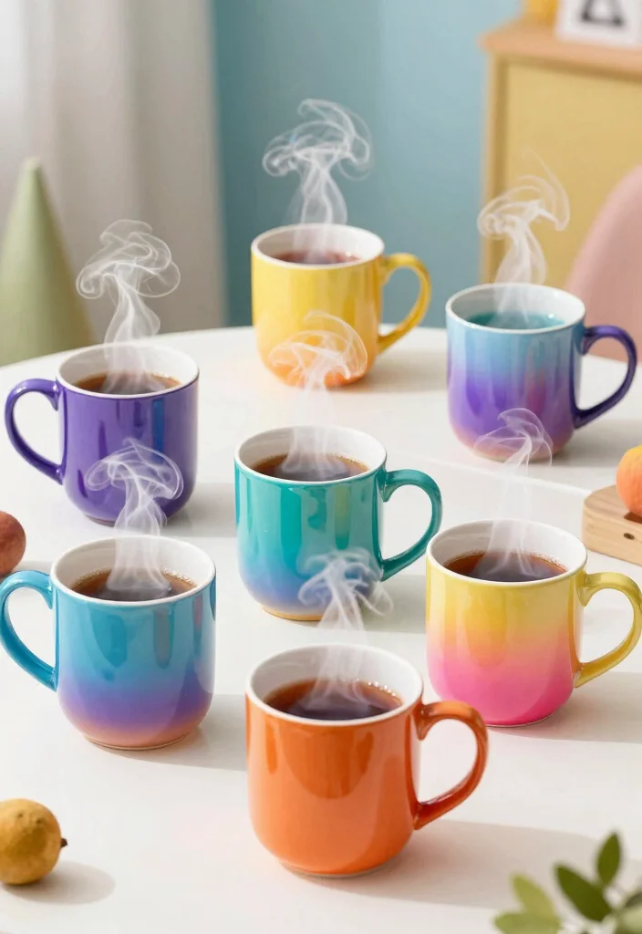 17 Mug Wedding Favors Ideas That Feel Cozy & Cute - 16. Color-Changing Mugs for a Fun Surprise 1