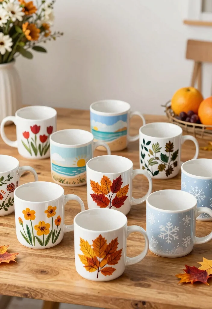 17 Mug Wedding Favors Ideas That Feel Cozy & Cute - 4. Seasonal-themed Mugs for All Occasions 1