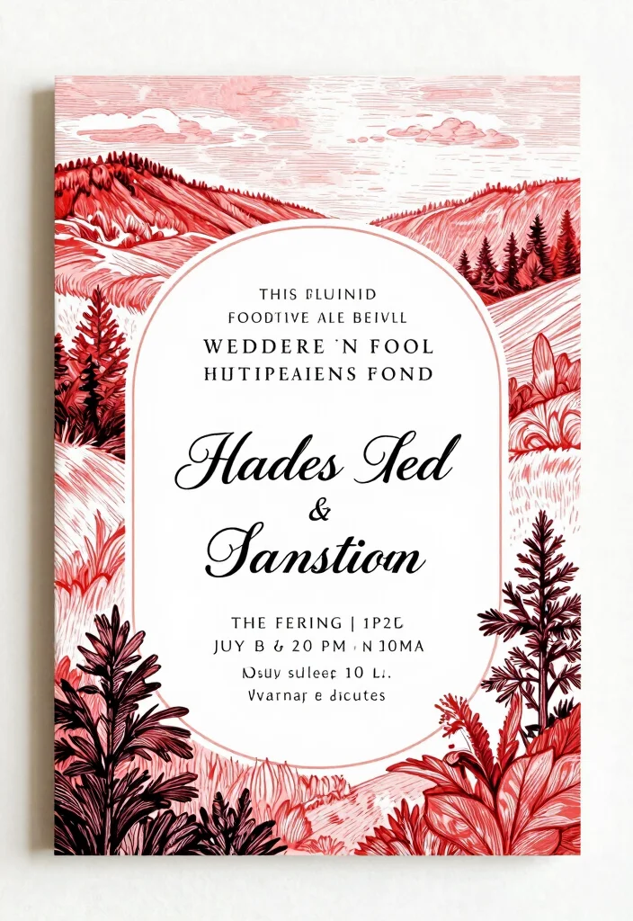 17 Red and Black Wedding Invitations Ideas With Bold Style 52 17 Red and Black Wedding Invitations Ideas With Bold Style - 12. Artistic Illustrations 1