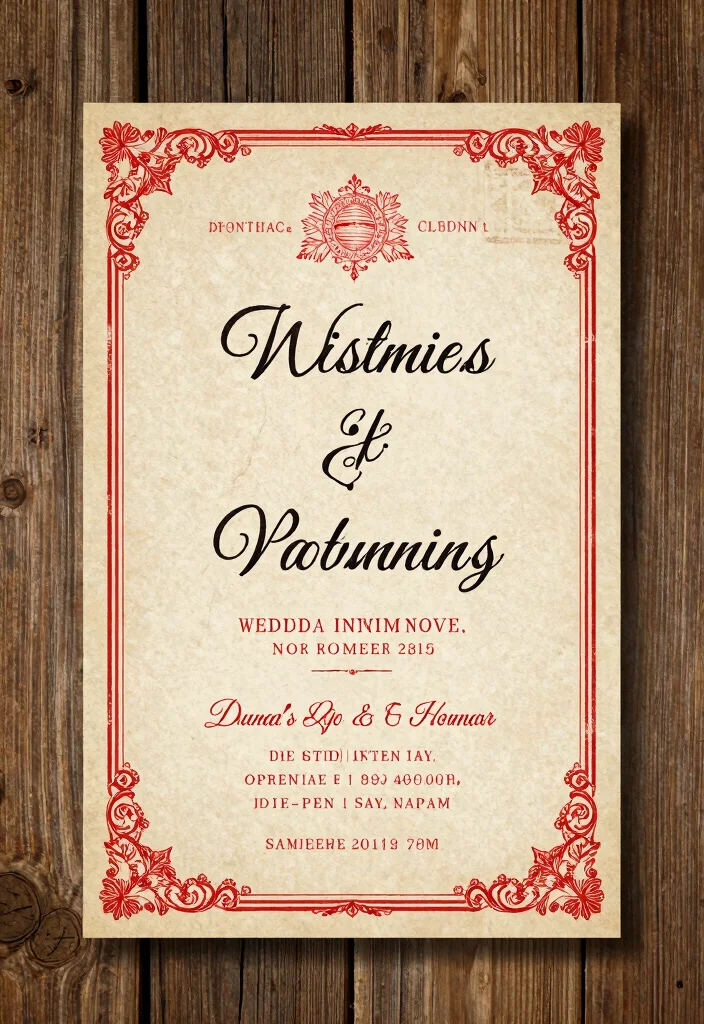 17 Red and Black Wedding Invitations Ideas With Bold Style 55 17 Red and Black Wedding Invitations Ideas With Bold Style - 15. Vintage Postcard Style 1