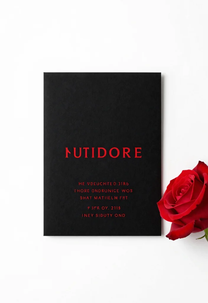 17 Red and Black Wedding Invitations Ideas With Bold Style 13 17 Red and Black Wedding Invitations Ideas With Bold Style - 3. Minimalist Chic 1