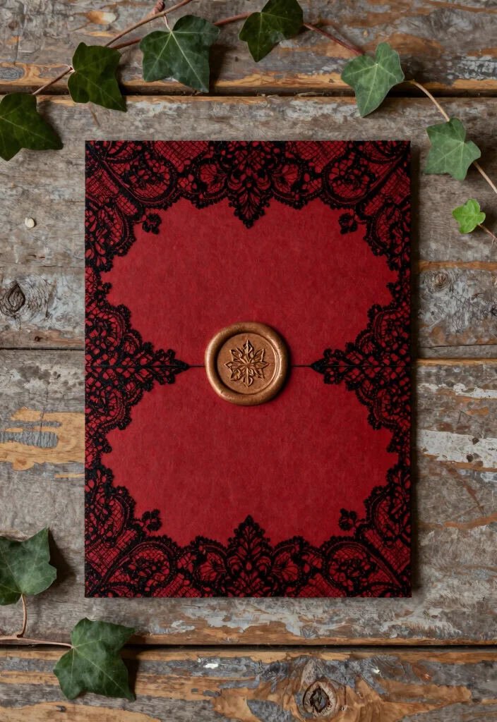 17 Red and Black Wedding Invitations Ideas With Bold Style 25 17 Red and Black Wedding Invitations Ideas With Bold Style - 5. Vintage Inspired 1