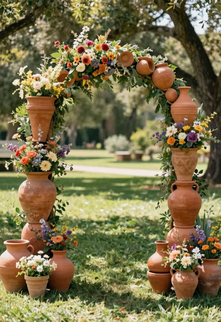 17 Simple Arch Decoration Wedding Ideas That Feel Elegant 54 17 Simple Arch Decoration Wedding Ideas That Feel Elegant - 14. Terracotta Arch 1