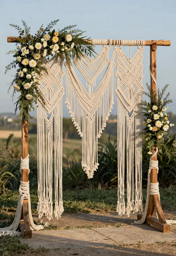 17 Simple Arch Decoration Wedding Ideas That Feel Elegant 12 17 Simple Arch Decoration Wedding Ideas That Feel Elegant - 2. Macrame Dream 1