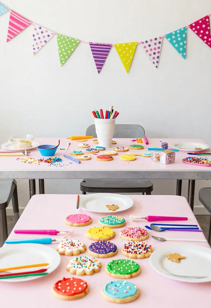 17 Wedding Cookie Table Ideas That Guests Adore 37 17 Wedding Cookie Table Ideas That Guests Adore - 7. DIY Cookie Decorating Station 1