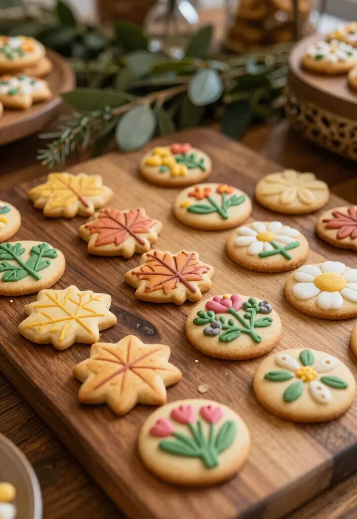 17 Wedding Cookie Table Ideas That Guests Adore 39 17 Wedding Cookie Table Ideas That Guests Adore - 9. Seasonal Flavors Inspired by Your Wedding Date 1