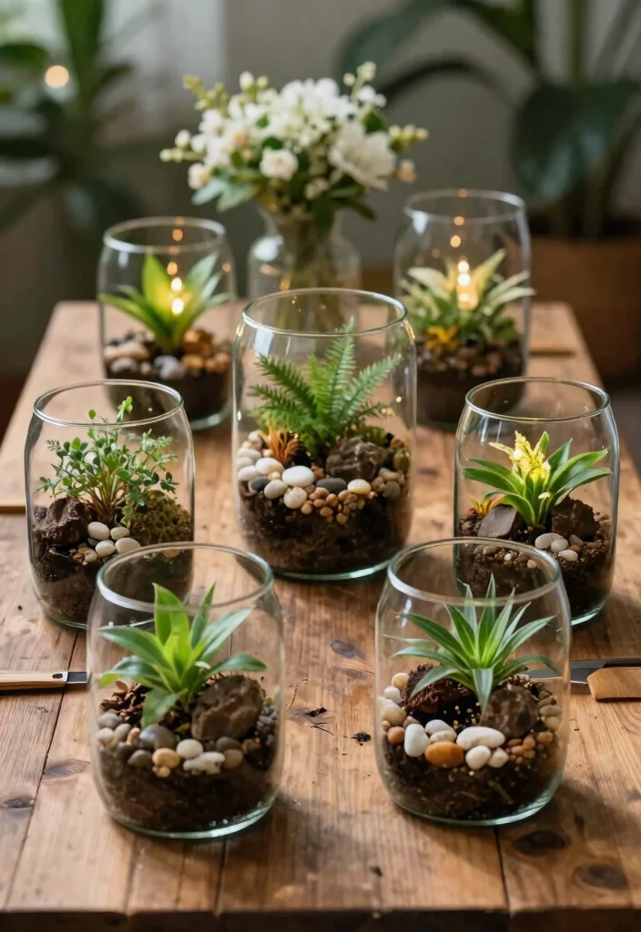 17 Wedding Shower Centerpieces Ideas That Feel Sweet & Chic 35 17 Wedding Shower Centerpieces Ideas That Feel Sweet & Chic - 5. Terrarium Centerpieces 1