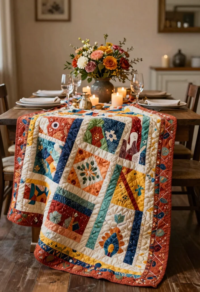 17 Western Wedding Table Centerpieces Ideas With Country Charm - 15. Quilts and Blankets 1
