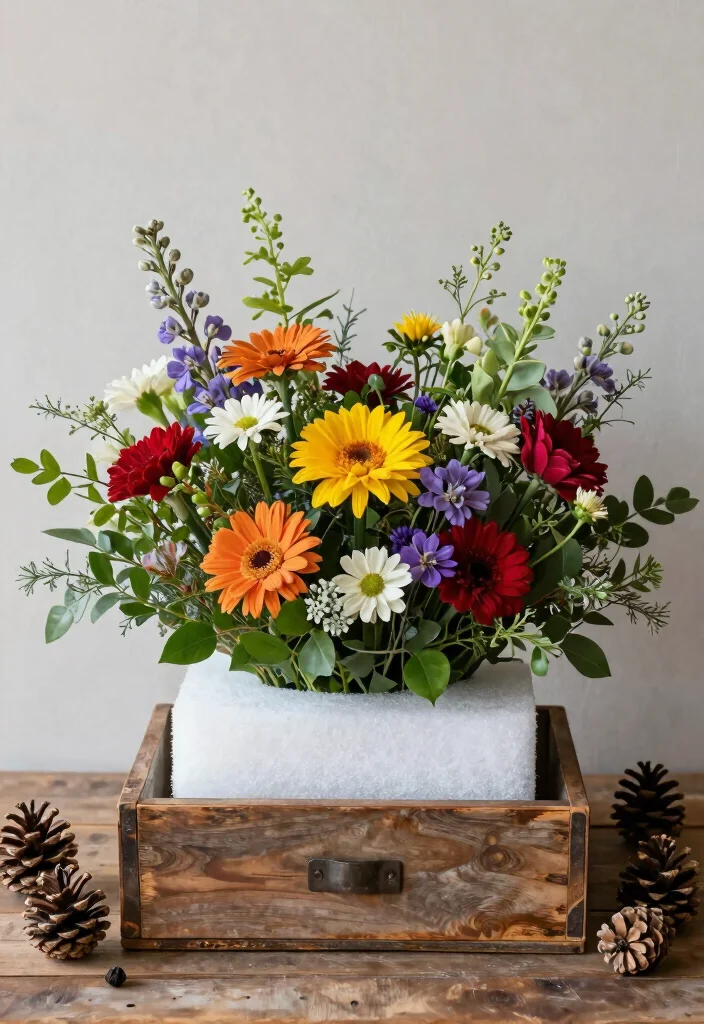 17 Western Wedding Table Centerpieces Ideas With Country Charm - 4. Floral Foam Blocks 1