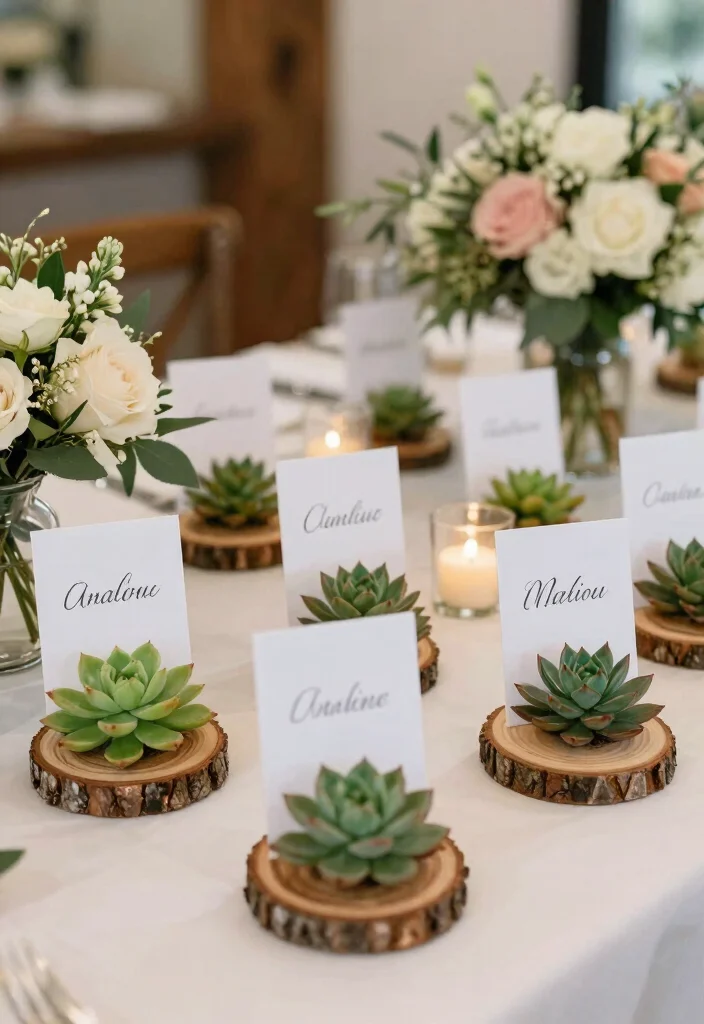 18 Black Wedding Table Decor Ideas With Bold Sophistication - 14. Unique Place Card Holders 1