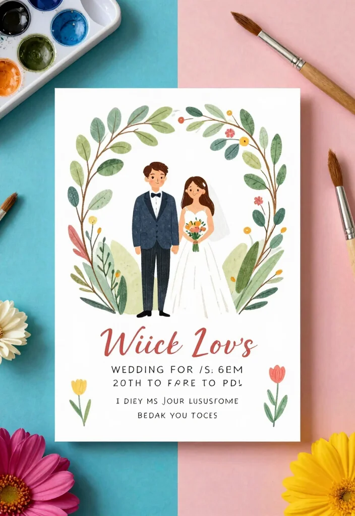 18 Book Wedding Invitations Ideas With Creative Twist 49 18 Book Wedding Invitations Ideas With Creative Twist - 9. Custom Illustrated Invitations 1