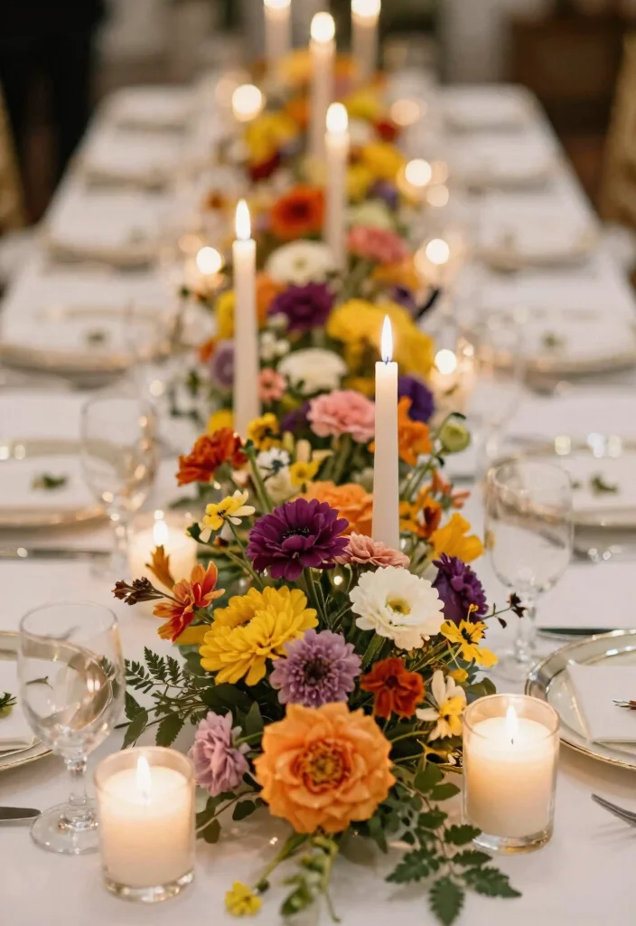 18 Candle Centerpieces Wedding 2026 Trending Ideas That Glow Softly 21 18 Candle Centerpieces Wedding 2026 Trending Ideas That Glow Softly - 11. Candle Surrounded by Edible Flowers 1