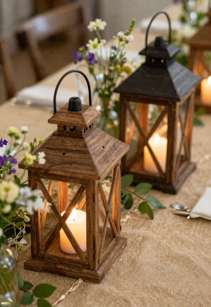 18 Candle Centerpieces Wedding 2026 Trending Ideas That Glow Softly 2 18 Candle Centerpieces Wedding 2026 Trending Ideas That Glow Softly - 2. Rustic Wooden Lanterns 1