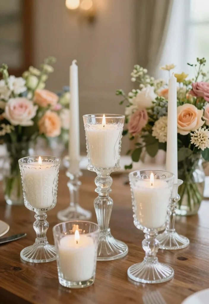 18 Candle Centerpieces Wedding 2026 Trending Ideas That Glow Softly 4 18 Candle Centerpieces Wedding 2026 Trending Ideas That Glow Softly - 4. Vintage Milk Glass 1