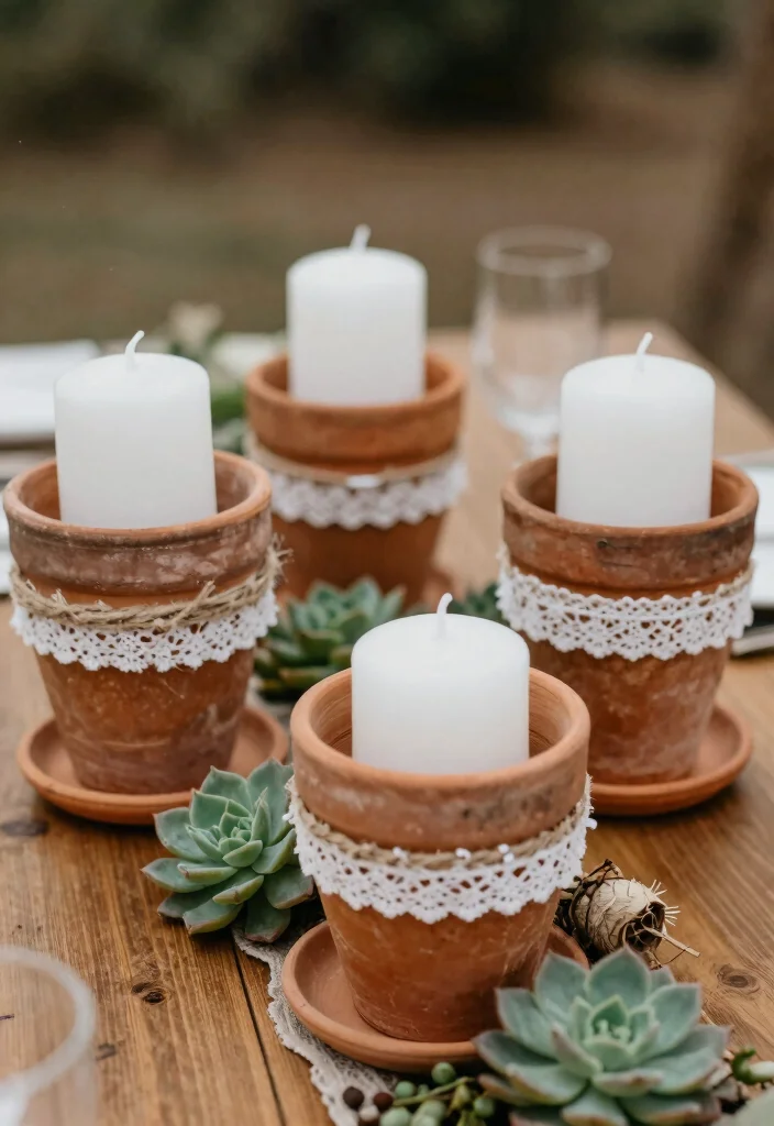 18 Candle Centerpieces Wedding 2026 Trending Ideas That Glow Softly 6 18 Candle Centerpieces Wedding 2026 Trending Ideas That Glow Softly - 6. Terra Cotta and Candles 1