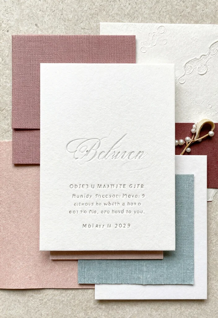 18 Embossed Wedding Invitations Ideas With Luxe Texture - 13. Layered Textures with Embossing 1