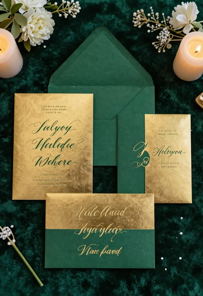 18 Embossed Wedding Invitations Ideas With Luxe Texture - 3. Modern Calligraphy with Embossed Accents 1