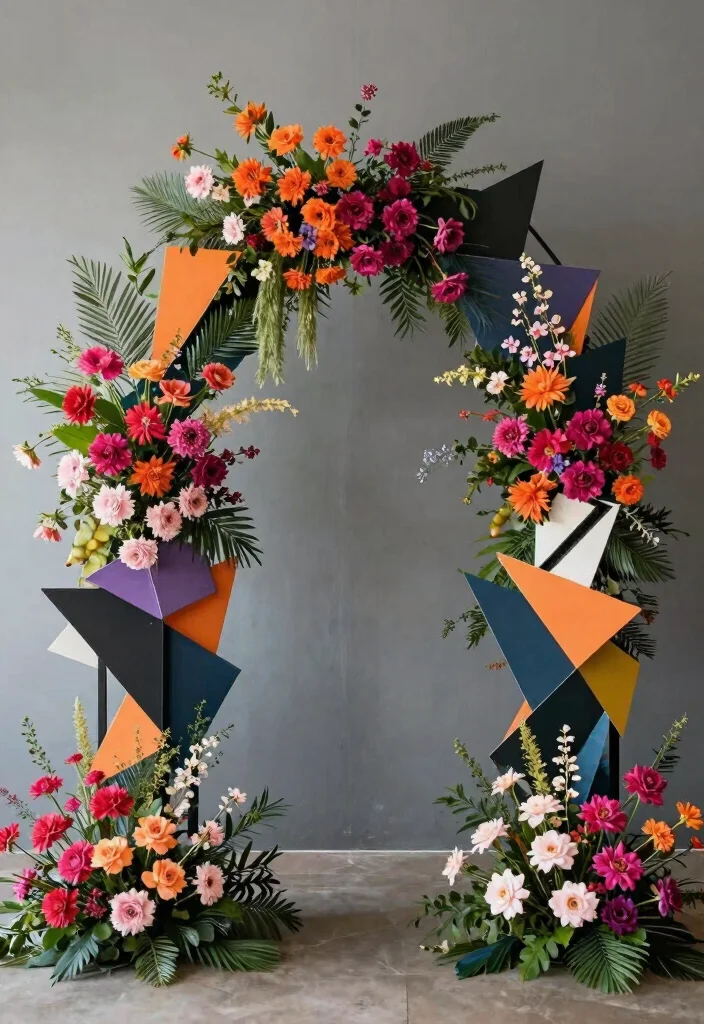 18 Floral Arch Wedding 2026 Trending Ideas With Lush Romantic Blooms 67 18 Floral Arch Wedding 2026 Trending Ideas With Lush Romantic Blooms - 17. Bold Geometric Shapes 1