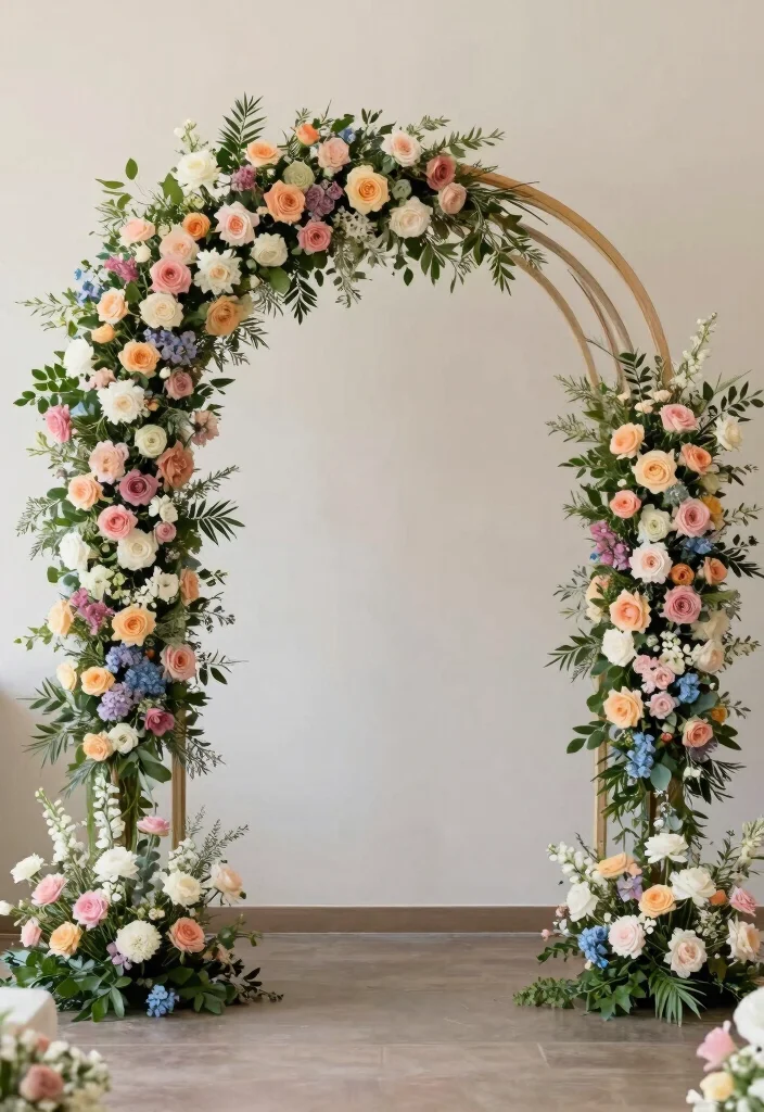18 Floral Arch Wedding 2026 Trending Ideas With Lush Romantic Blooms 25 18 Floral Arch Wedding 2026 Trending Ideas With Lush Romantic Blooms - 5. Color Palette Coordination 1