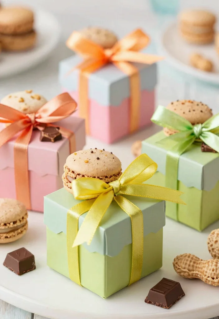 18 Macaroon Wedding Favors Ideas That Look Sweet & Stylish 66 18 Macaroon Wedding Favors Ideas That Look Sweet & Stylish - 16. Peanut Butter Cup Macaroon Favors 1