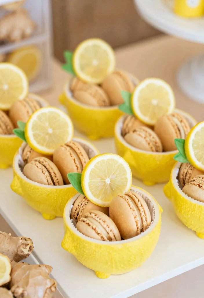 18 Macaroon Wedding Favors Ideas That Look Sweet & Stylish 67 18 Macaroon Wedding Favors Ideas That Look Sweet & Stylish - 17. Ginger Lemon Macaroon Favors 1