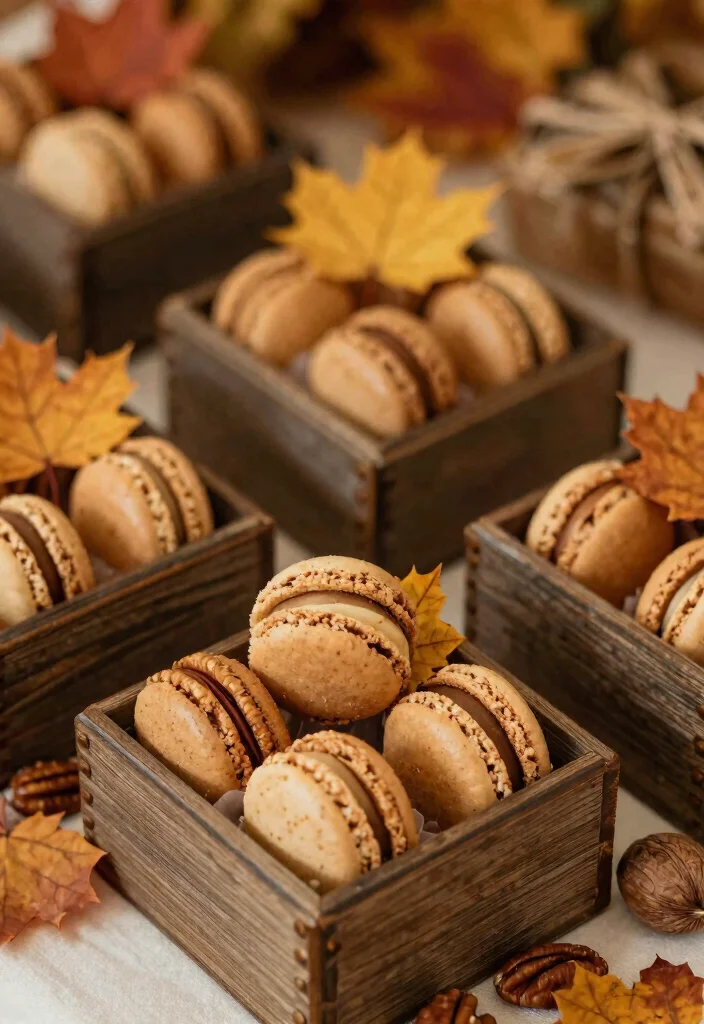 18 Macaroon Wedding Favors Ideas That Look Sweet & Stylish 68 18 Macaroon Wedding Favors Ideas That Look Sweet & Stylish - 18. Maple Pecan Macaroon Favors 1