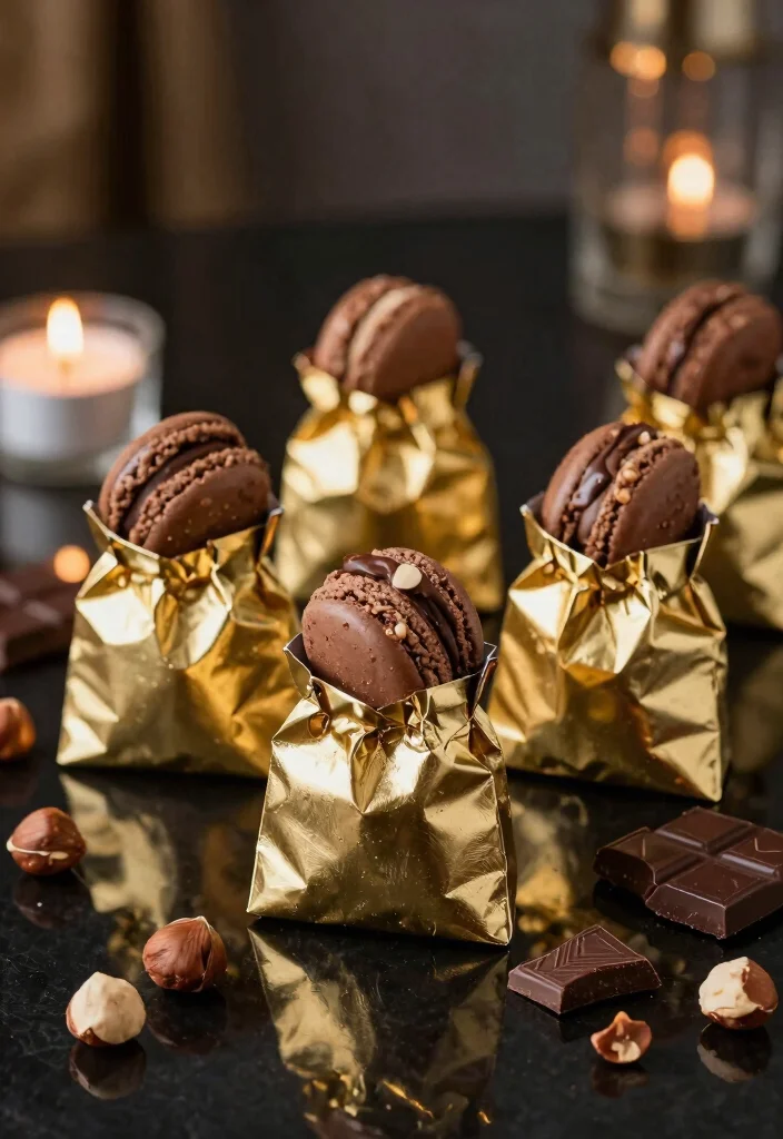 18 Macaroon Wedding Favors Ideas That Look Sweet & Stylish 13 18 Macaroon Wedding Favors Ideas That Look Sweet & Stylish - 3. Chocolate Hazelnut Macaroon Favors 1