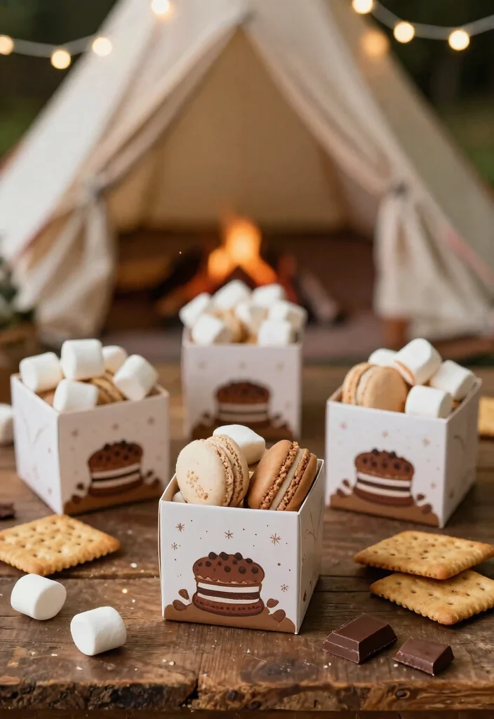 18 Macaroon Wedding Favors Ideas That Look Sweet & Stylish 39 18 Macaroon Wedding Favors Ideas That Look Sweet & Stylish - 9. S’mores Macaroon Favors 1