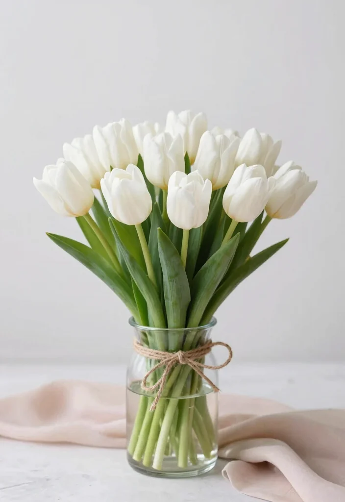 18 Timeless Wedding Flowers Ideas That Never Go Out of Style 28 18 Timeless Wedding Flowers Ideas That Never Go Out of Style - 8. Classic White Tulips 1