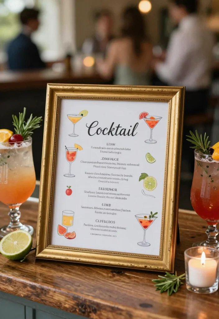 18 Wedding Drink Signs Ideas That Add Fun Detail 1 18 Wedding Drink Signs Ideas That Add Fun Detail - 1. Personalized Cocktail Menus 1