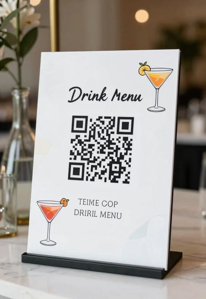 18 Wedding Drink Signs Ideas That Add Fun Detail 54 18 Wedding Drink Signs Ideas That Add Fun Detail - 14. Interactive QR Code Menus 1