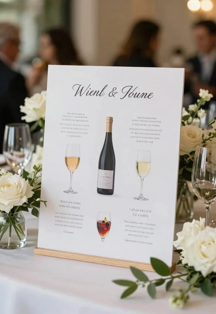 18 Wedding Drink Signs Ideas That Add Fun Detail 66 18 Wedding Drink Signs Ideas That Add Fun Detail - 16. Wine & Champagne Selection Signs 1