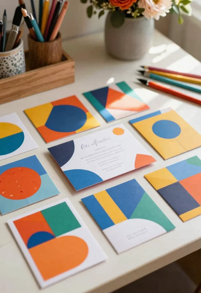 10 Modern Elegant Wedding Invitations That Don't Look Like Templates - 4. Colorful Geometric Patterns 1