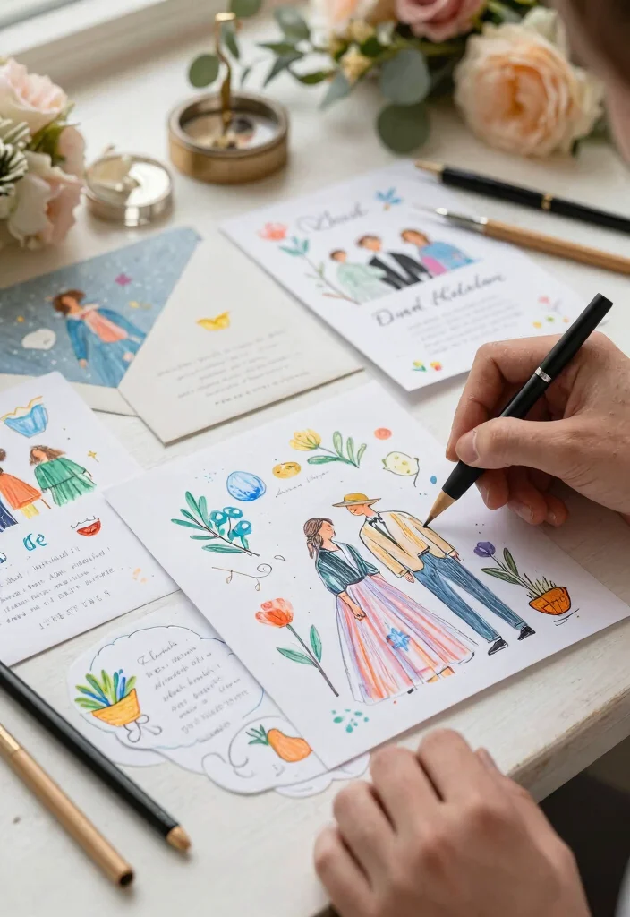 10 Modern Elegant Wedding Invitations That Don't Look Like Templates - 6. Whimsical Illustrations 1